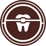 Tooth with braces icon